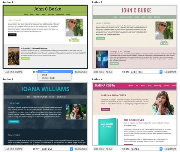 Author Website Designs